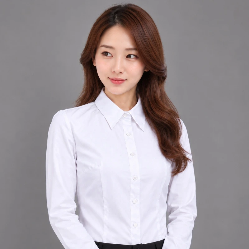 平價 女白色襯衫(加挺版)長袖/短袖 整體穿搭造型