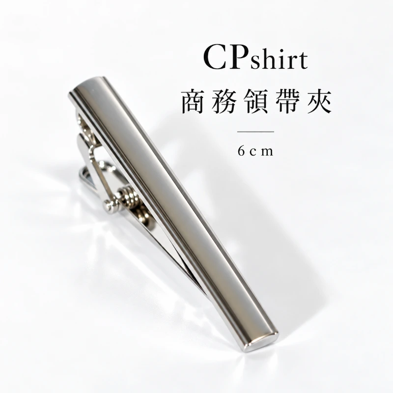 領帶夾 6cm 男 上班族 婚禮 商務領帶夾 T10|制服批發 正面全身展示