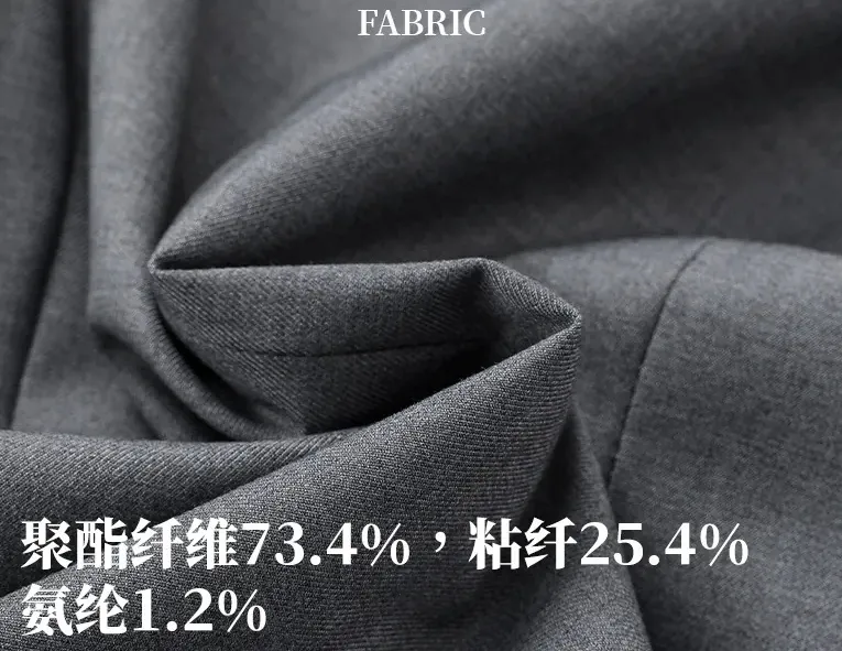 新聞主播款 高級感帶光澤(淺灰)無領 女西裝外套 背面展示